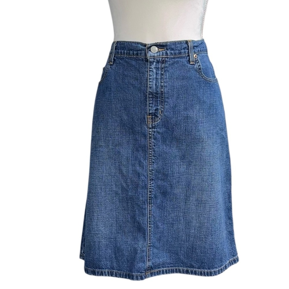 Ralph Lauren Polo Jeans (EUC) Vintage Denim Skirt, Size 12 - Picture 12 of 13